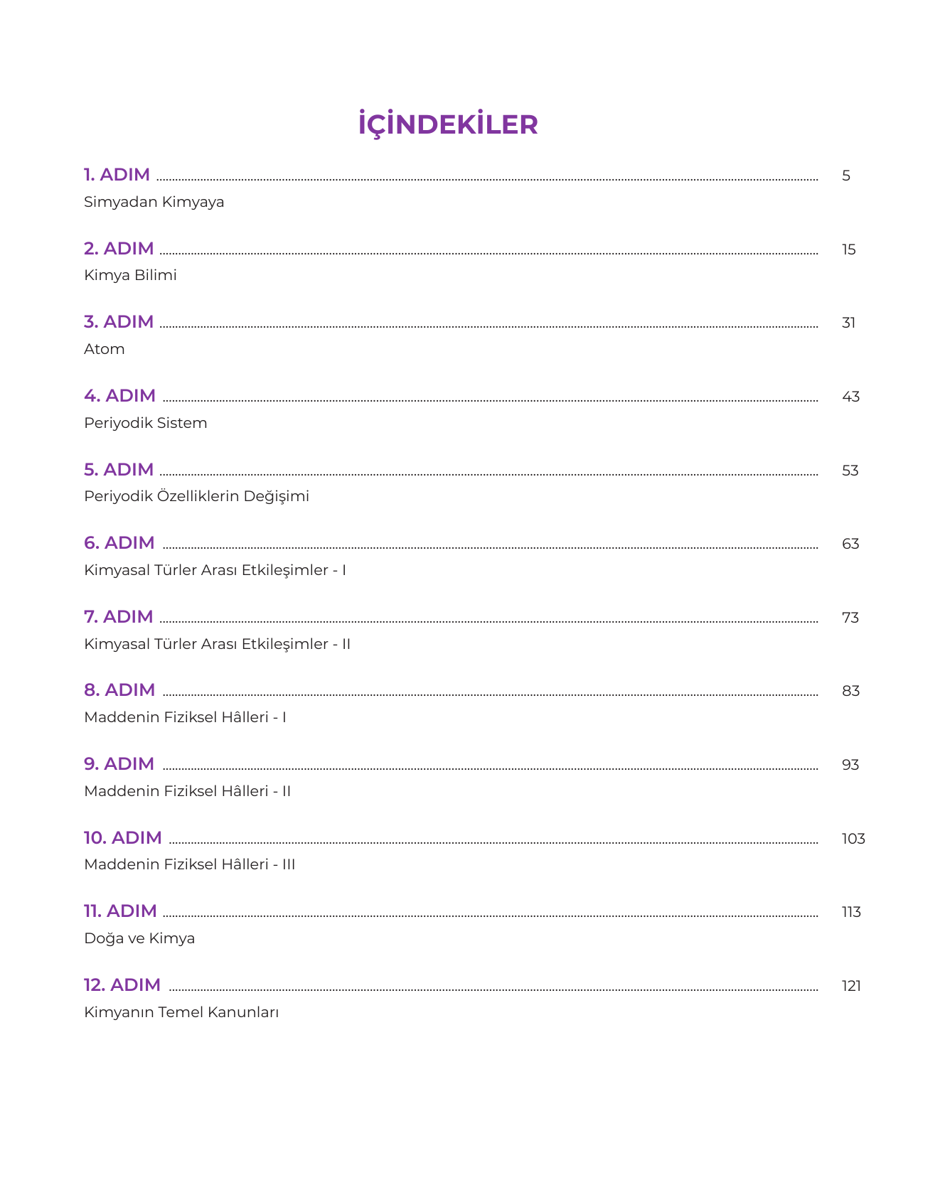 2026 TYT 24 Adımda Kimya